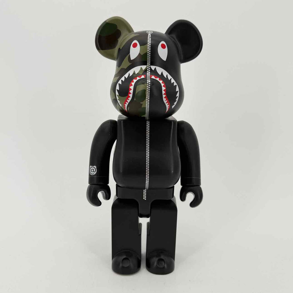 Bearbrick Figure "1ST CAMO APE HEAD" Used 400% Black
