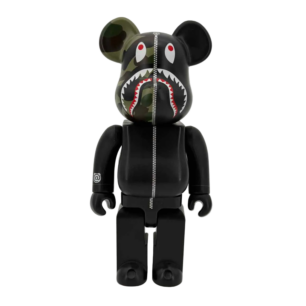 Bearbrick Figure "1ST CAMO APE HEAD" Used 400% Black