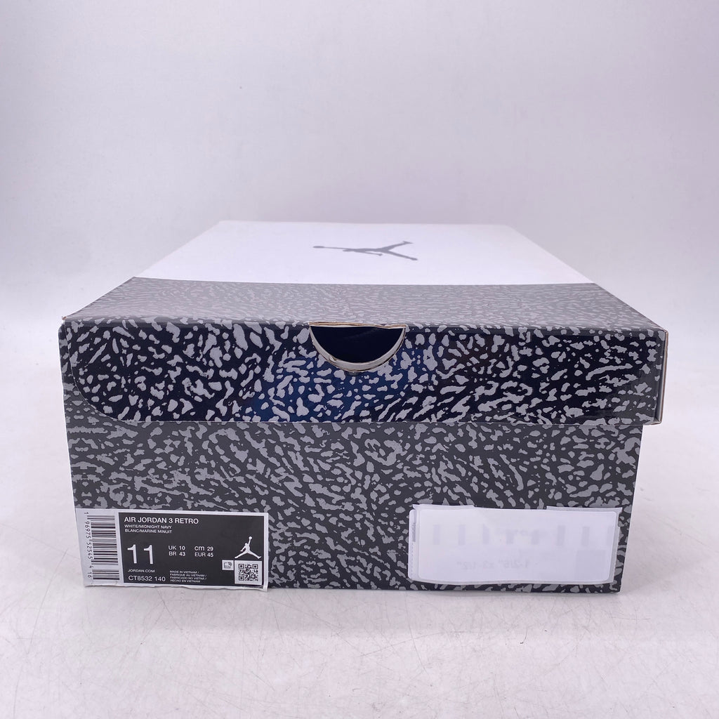Air Jordan 3 Retro "Midnight Navy" 2023 New Size 11