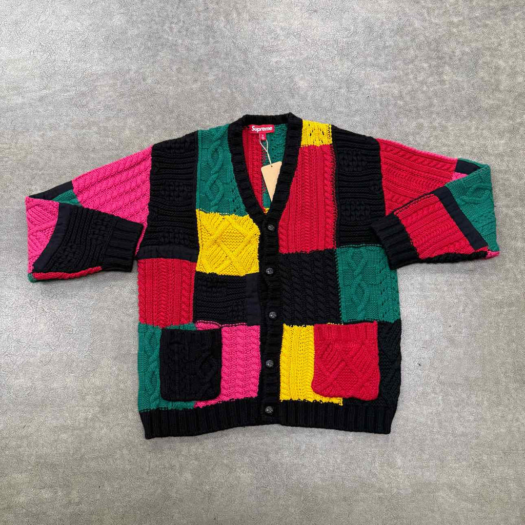 Supreme Cardigan "PATCHWORK" Multi-Color Used Size M
