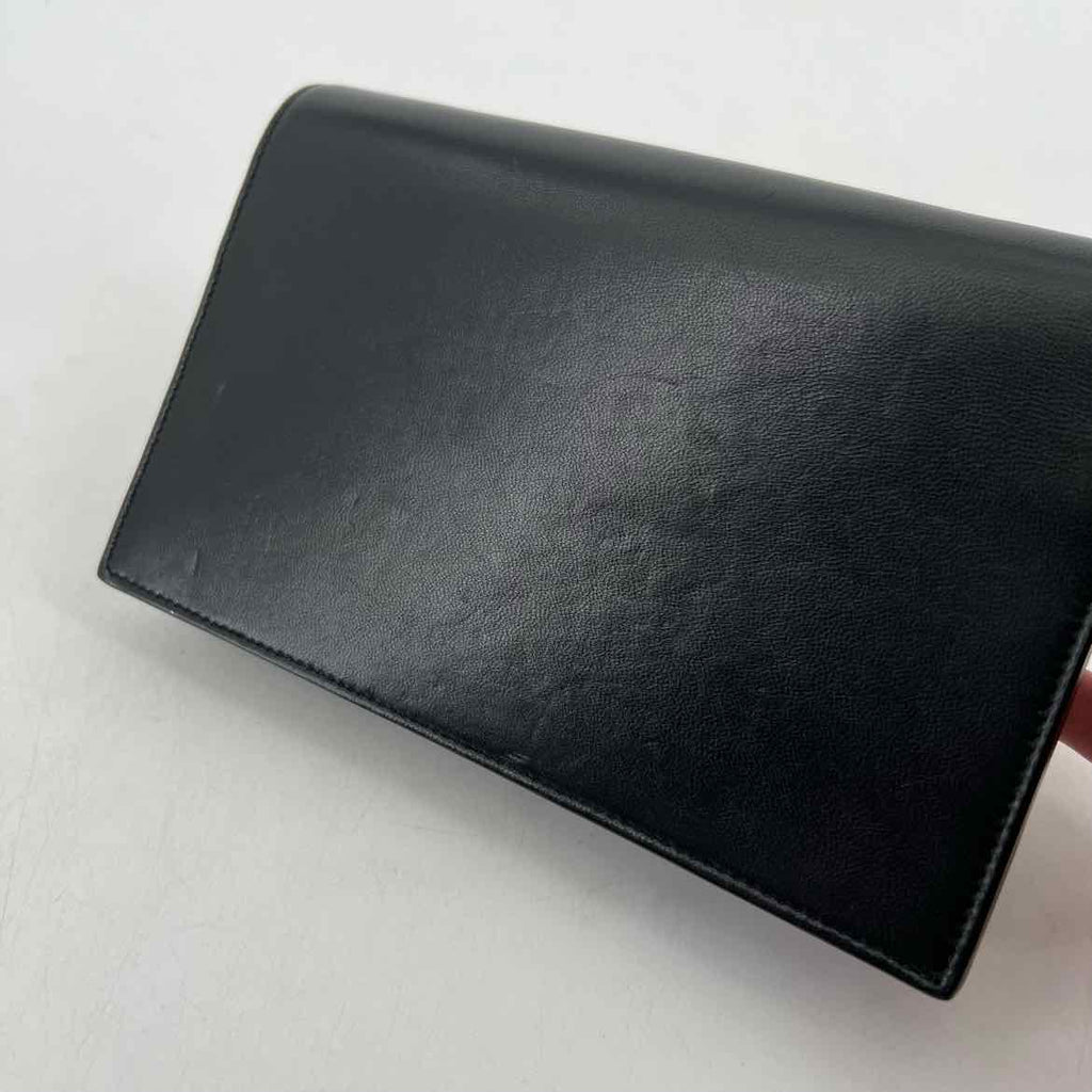 Saint Laurent Wallet "UPTOWN LEATHER CHAIN WALLET" Used Black Size OS