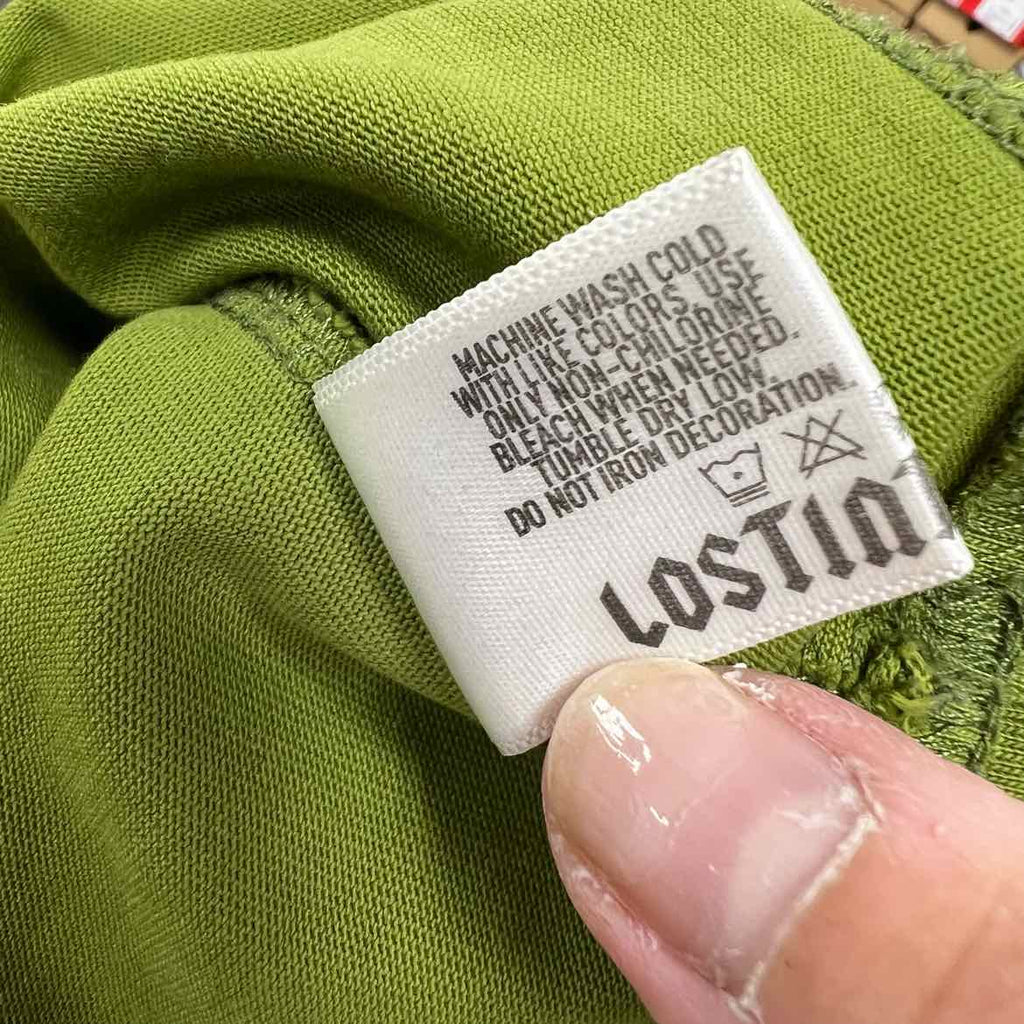 Lost Intricacy T-Shirt "RHINESTONE" Olive Used Size S