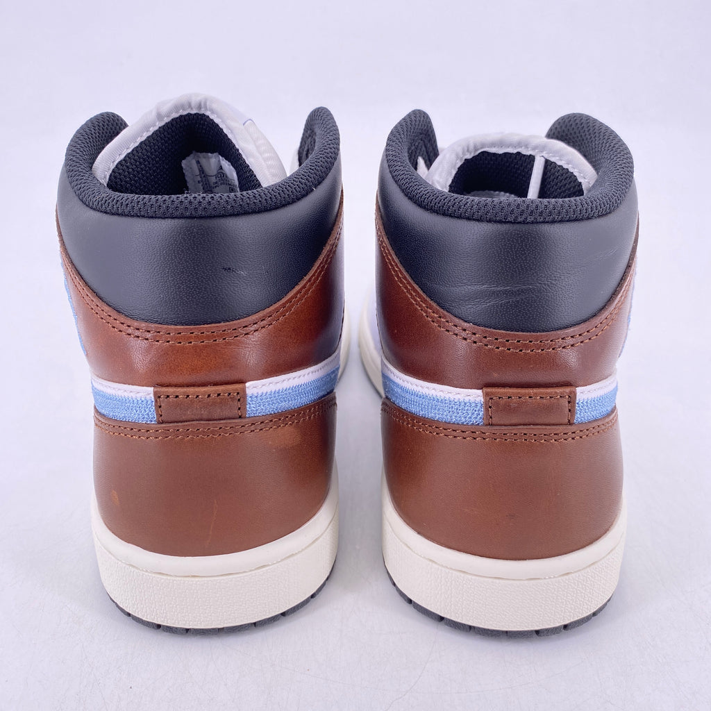 Air Jordan 1 Mid "Brown Blue Grey" 2024 New Size 9.5