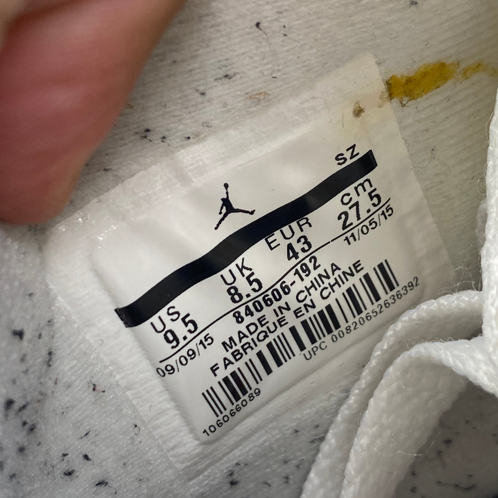 Air Jordan 4 Retro "White Cement" 2016 Used Size 9.5