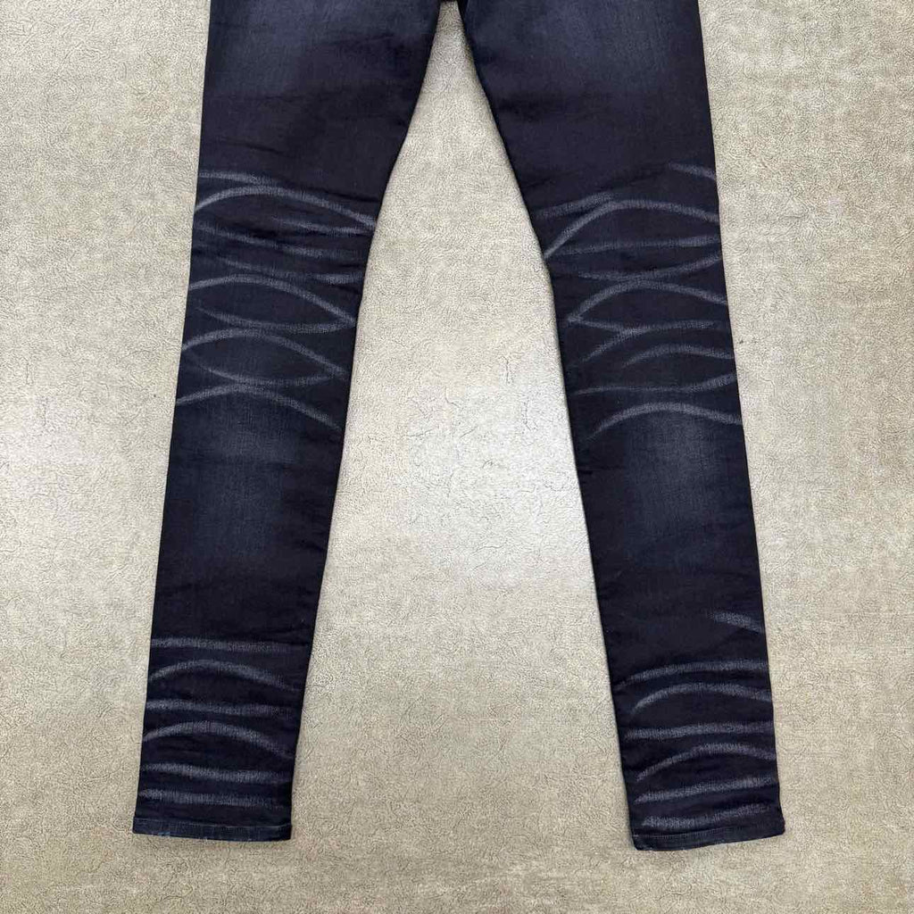 Amiri Jeans "DISTRESSED LOGO" Black Used Size 32