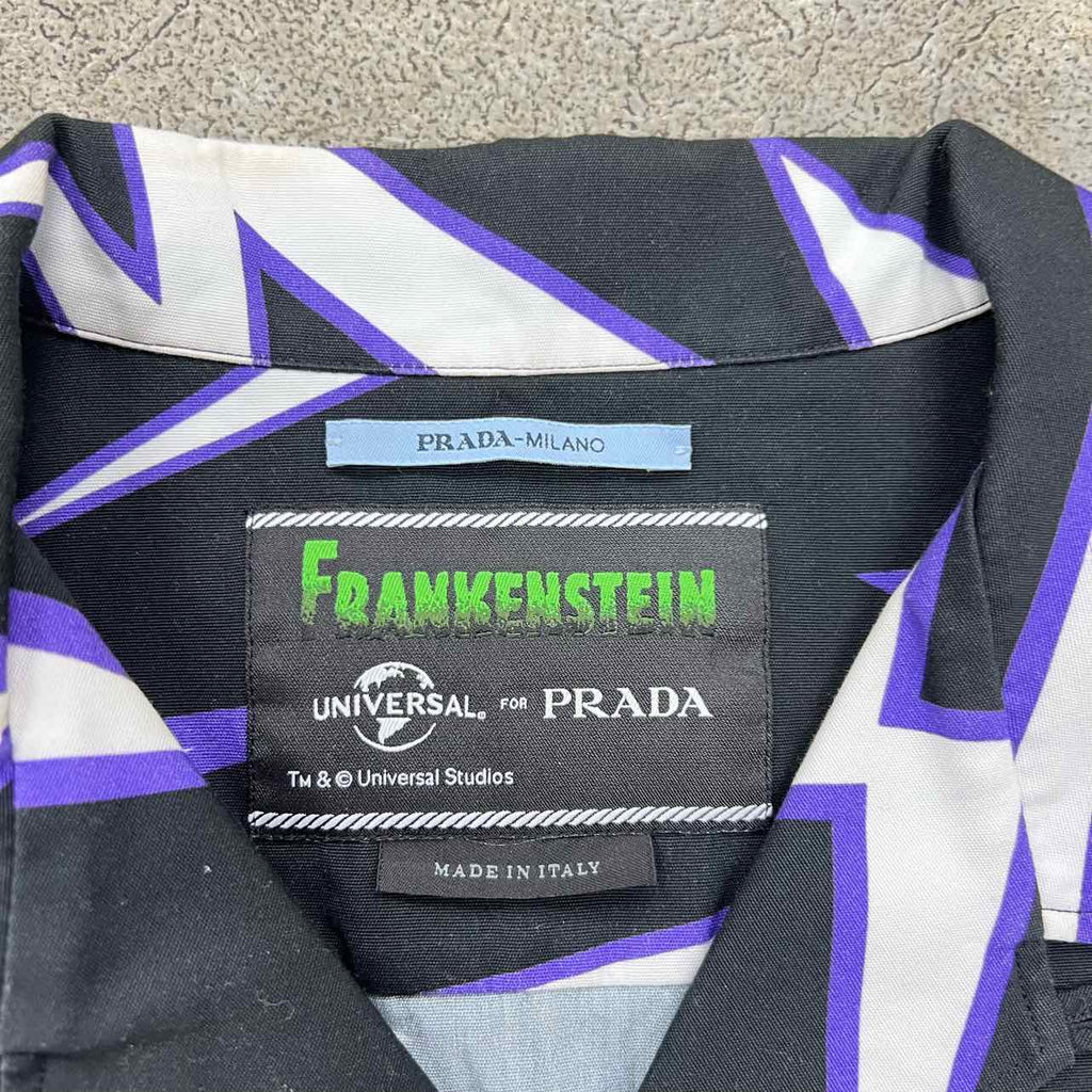 Prada Button Up "FRANKENSTEIN" Purple Used Size M