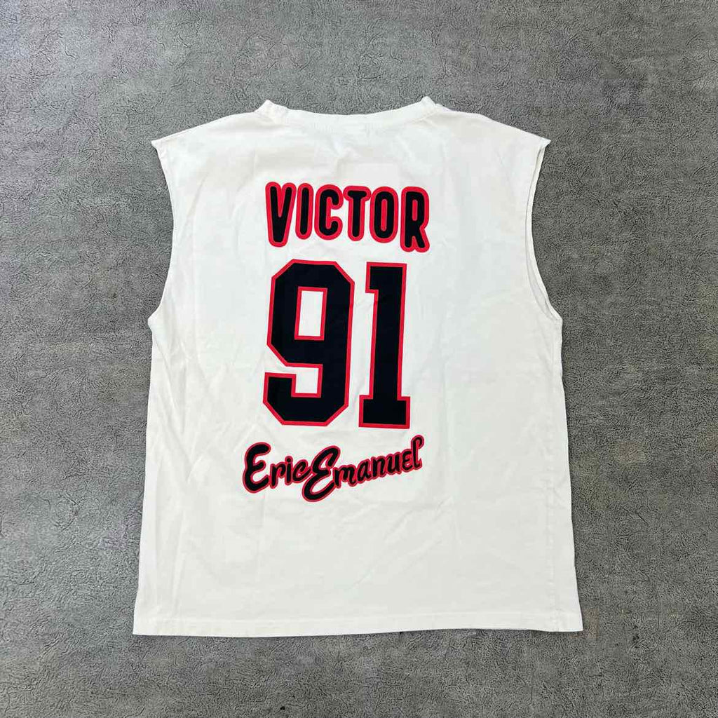 Eric Emanuel Tank Top "VICTOR VICTOR" White Used Size L
