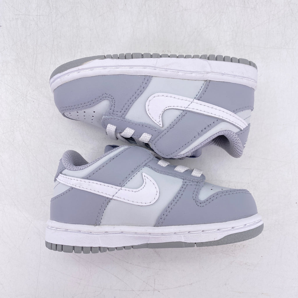 Nike (TD) Dunk Low "Two Tone Grey" 2022 New Size 6C
