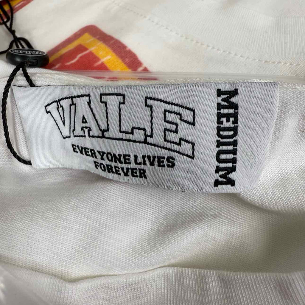 Vale T-Shirt "VALLEY ATHLETICS" White New Size M