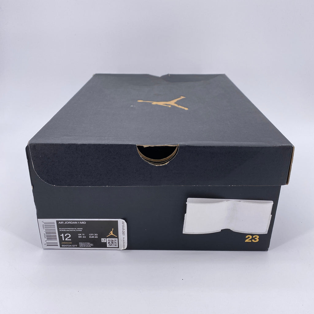 Air Jordan 1 Mid "Hyper Royal" 2020 New Size 12