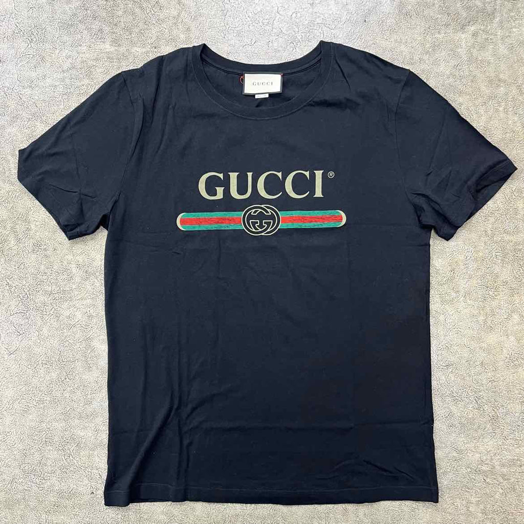 Gucci T-Shirt "LOGO" Black New Size XL