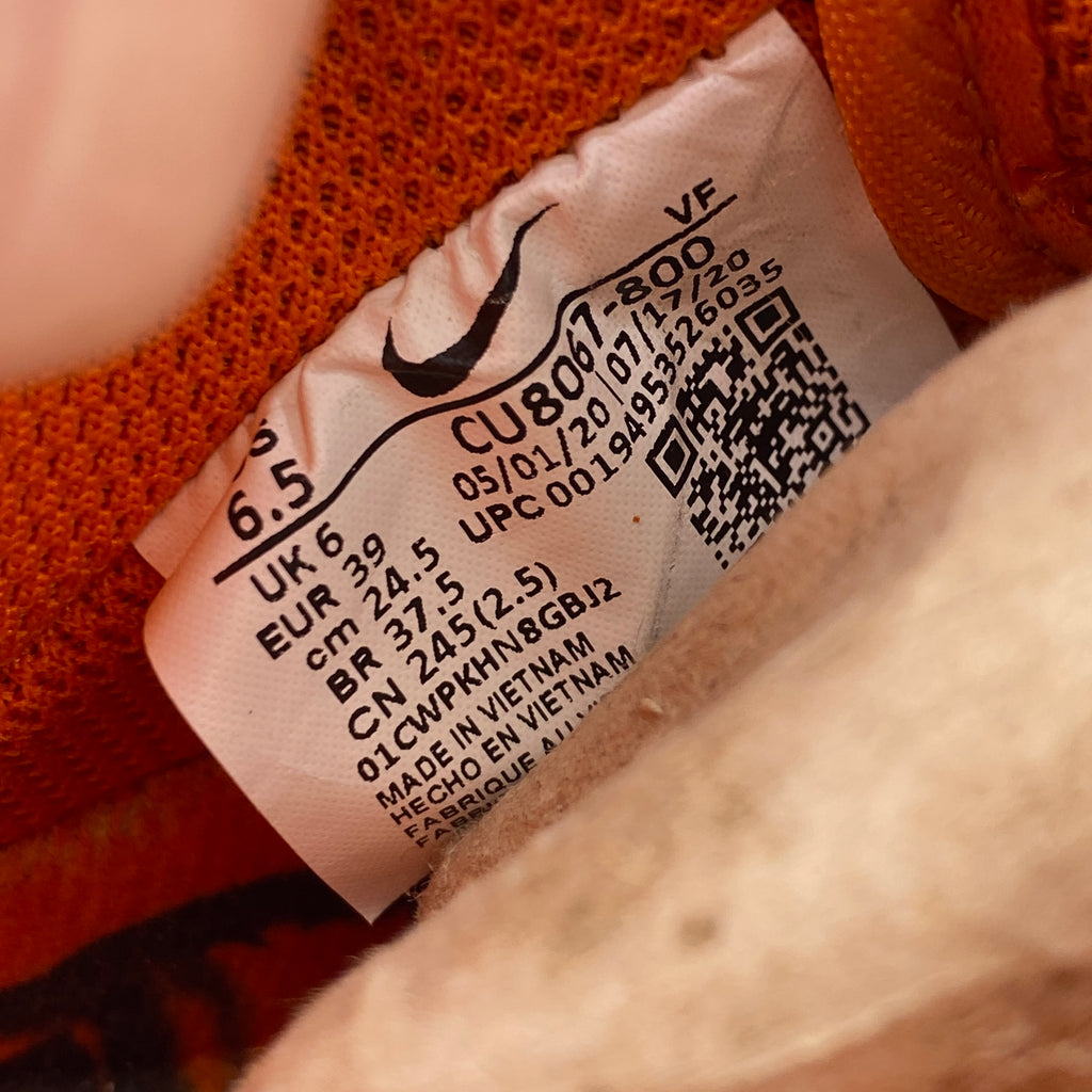 Nike Air Force 1 Low "Orange Skeleton" 2020 New Size 6.5