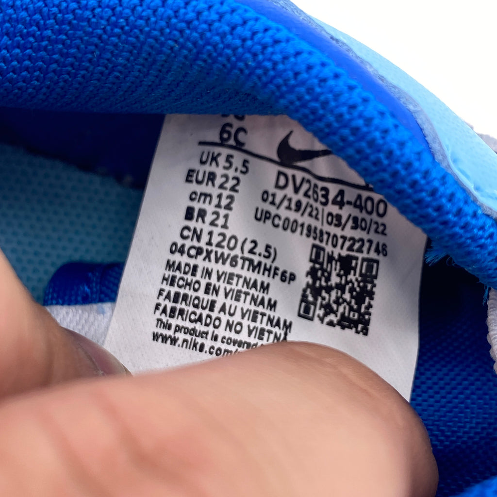 Nike (TD) Dunk Low "Argon" 2022 New Size 6C