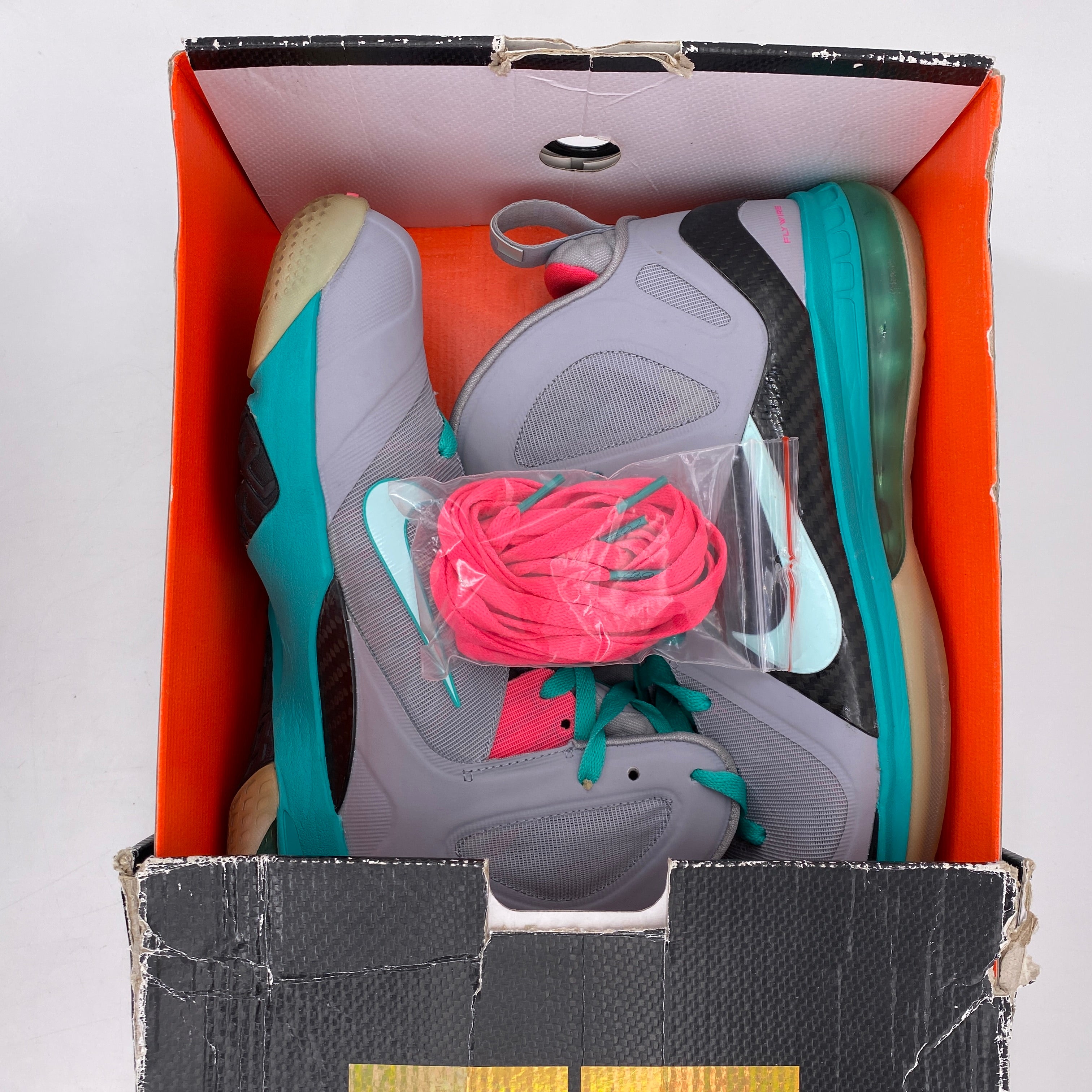 Nike Lebron 9 &quot;South Beach&quot; 2012 Used Size 9.5