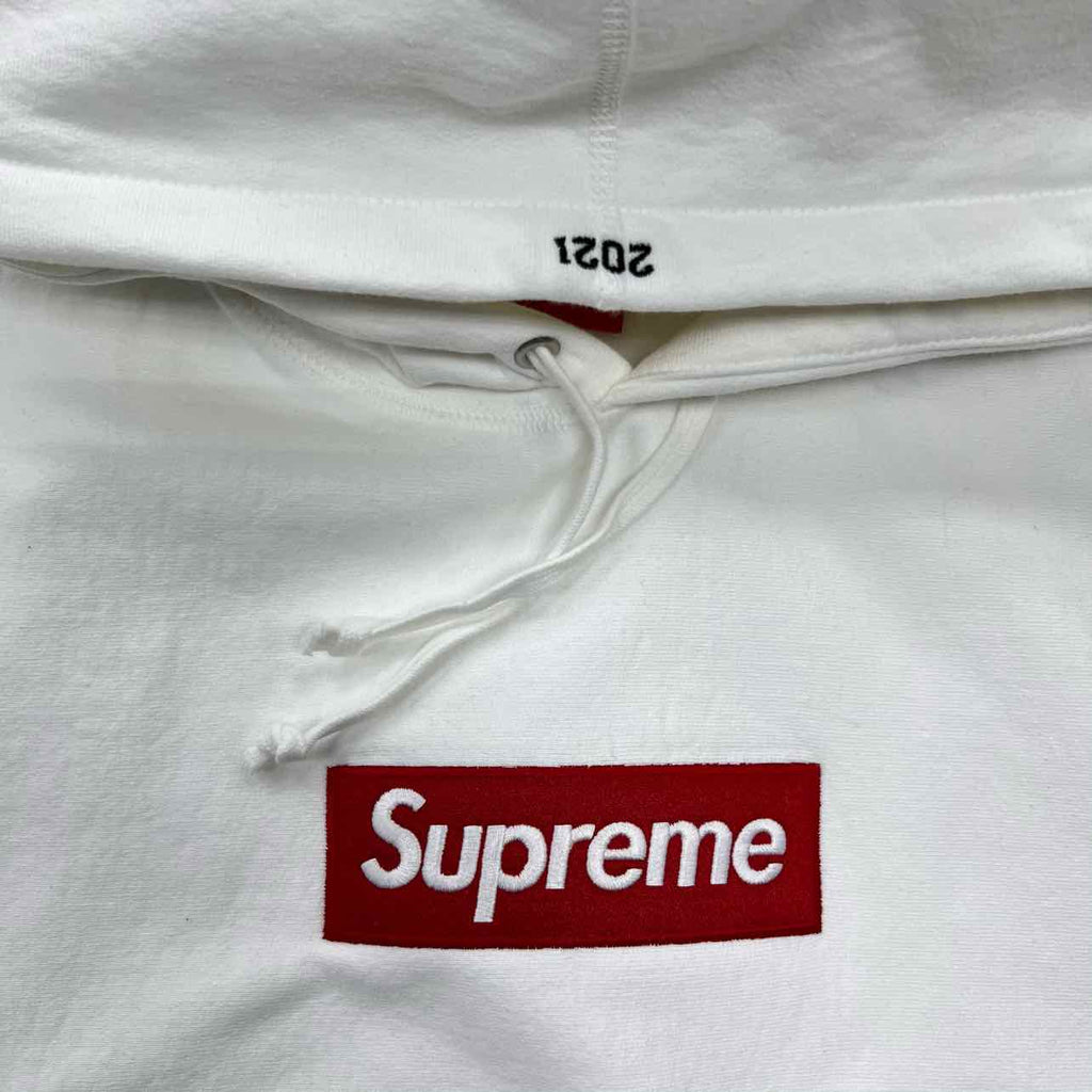 Supreme Hoodie "BOX LOGO" White New Size M