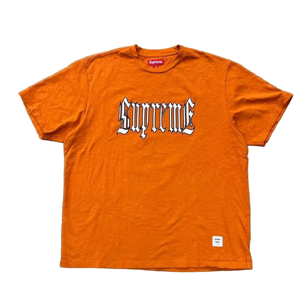 Supreme T-Shirt "OLD ENGLISH" Rust Used Size 2XL