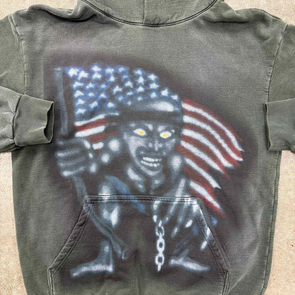 Travis Scott Hoodie "ONE NIGHT IN UTOPIA" Olive Used Size L