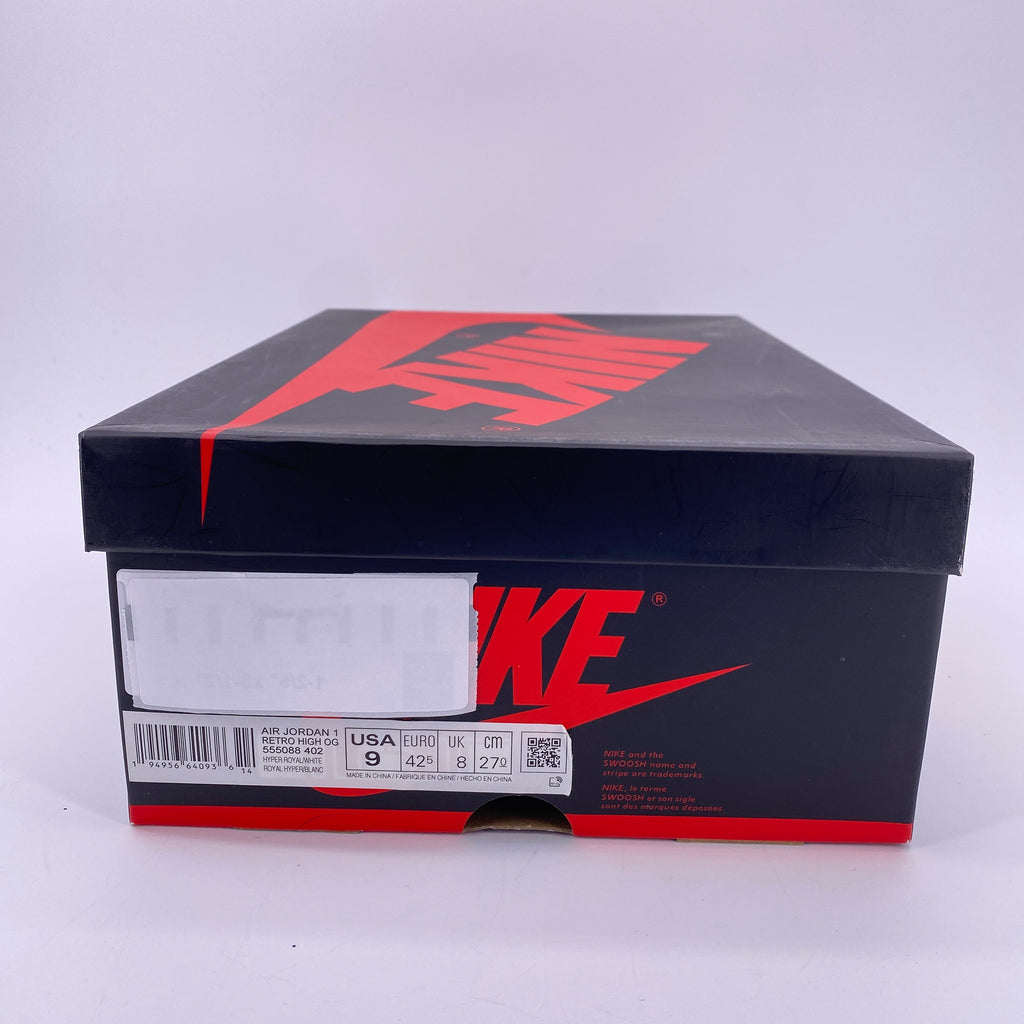 Air Jordan 1 Retro High OG "Hyper Royal Sg" 2021 New Size 9