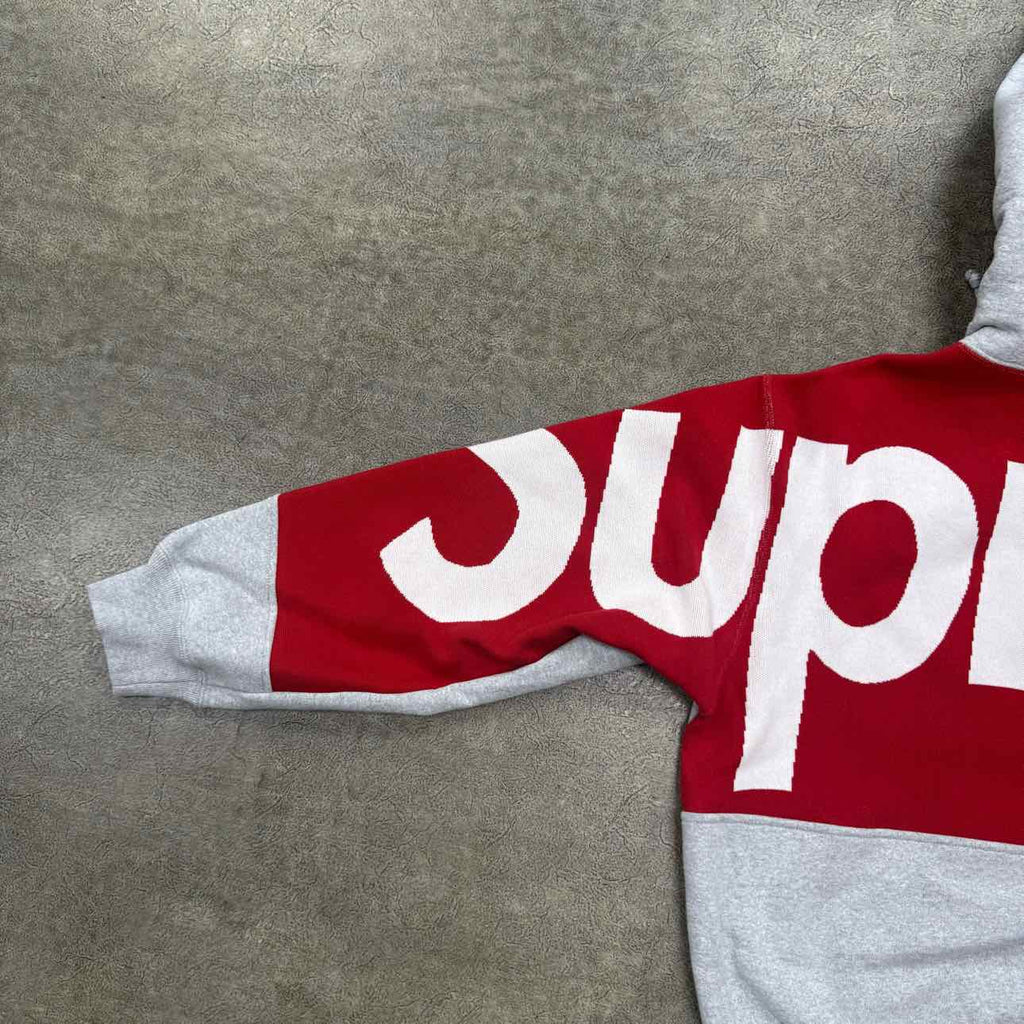 Supreme Hoodie "KNIT LOGO" Grey New Size S