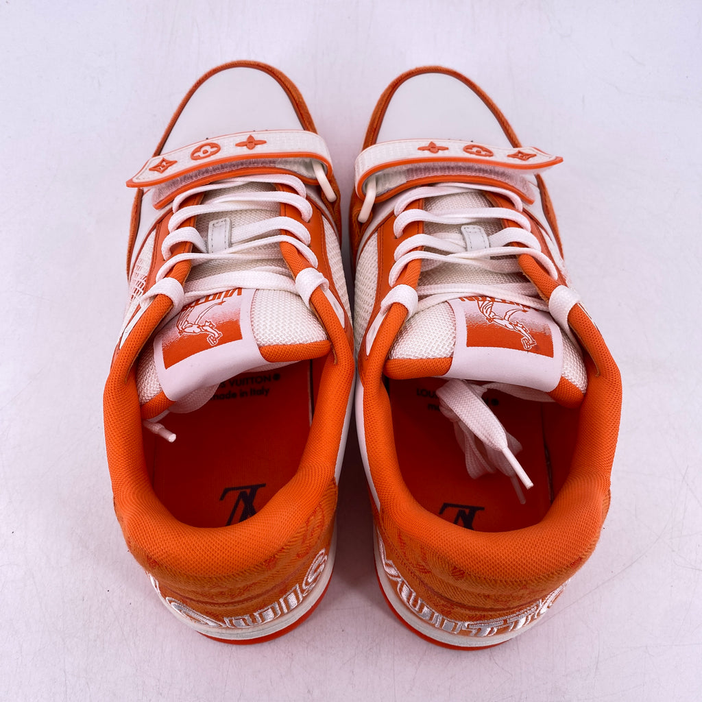 Louis Vuitton Trainer "Monogram Denim Orange"  Used Size 7.5LV