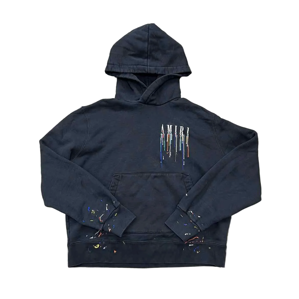 Amiri Hoodie "PAINT" Black Used Size M