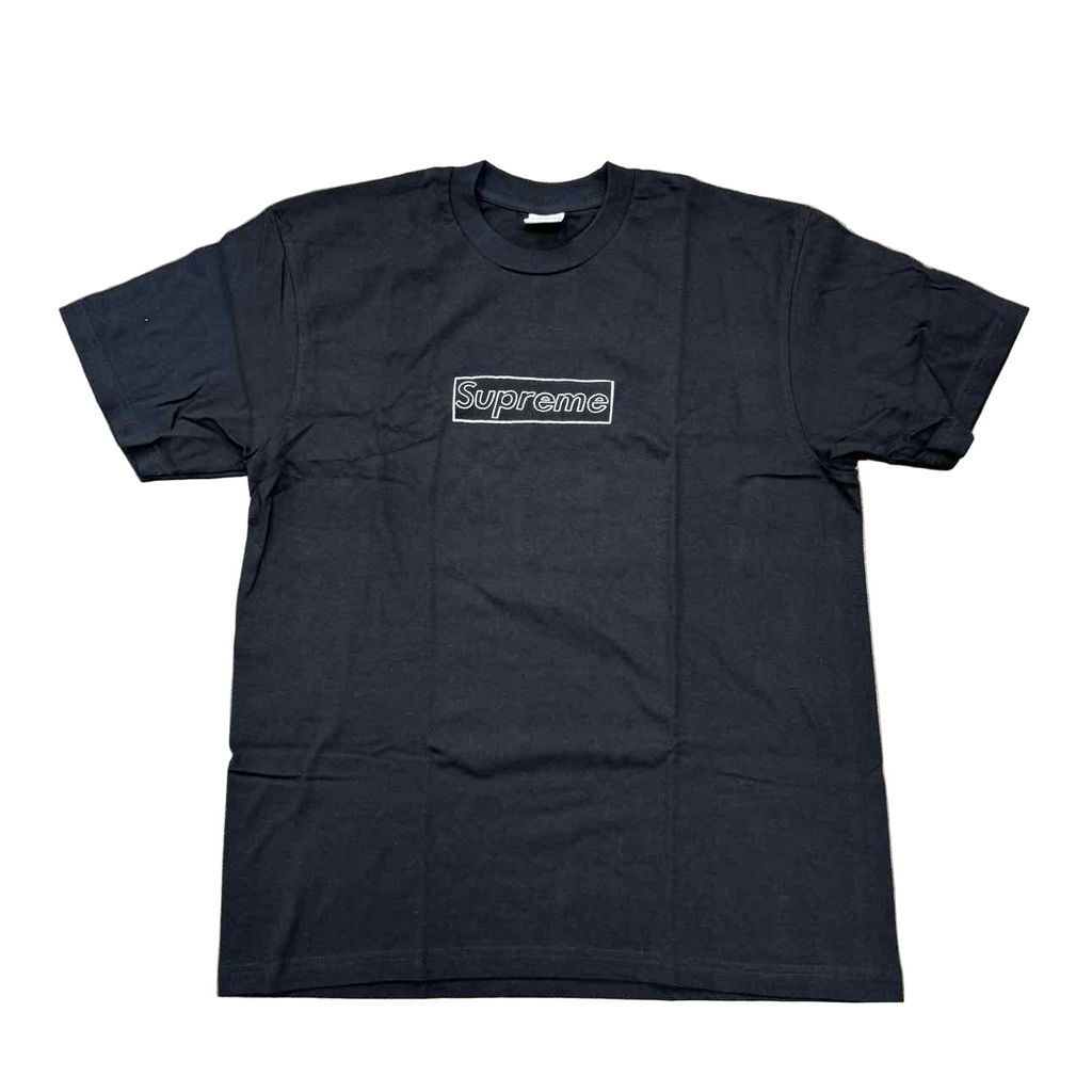 Supreme T-Shirt "KAWS CHALK LOGO" Black New Size M