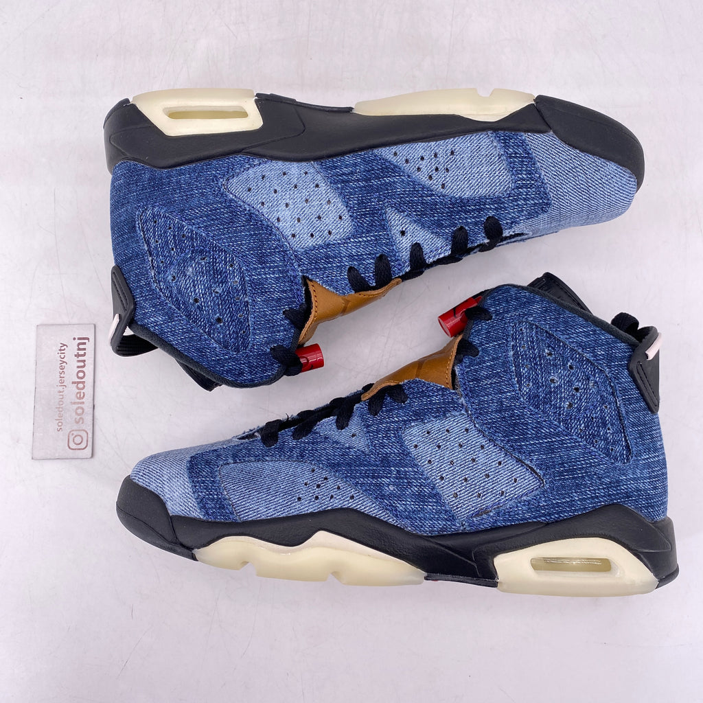 Air Jordan (GS) 6 Retro "Washed Denim" 2019 New Size 6Y