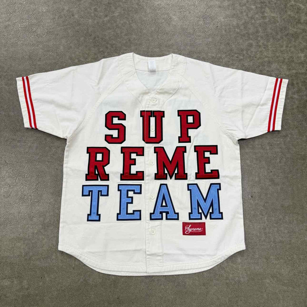 Supreme Jersey "DENIM BASEBALL" White New Size S