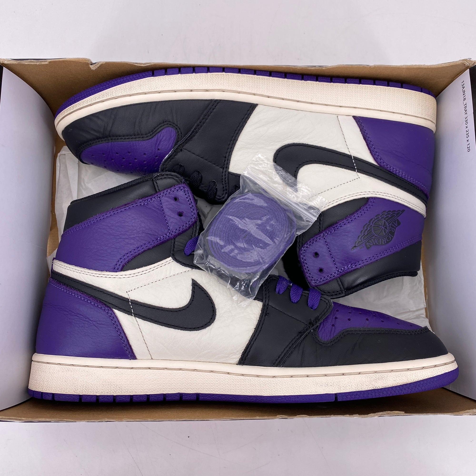 Air Jordan 1 Retro High OG &quot;Court Purple&quot; 2018 Used Size 11.5