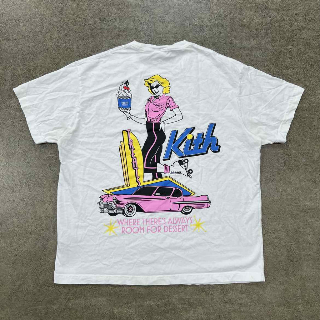 Kith T-Shirt "DINER DRIVE THRU" White Used Size XL