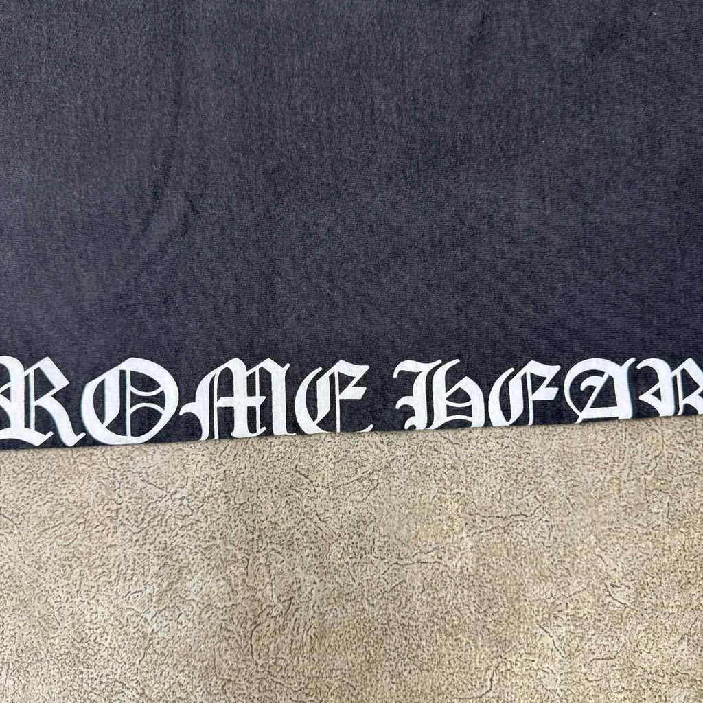 Chrome Hearts Sweatpants "VERTICAL LOGO" Black Used Size XL