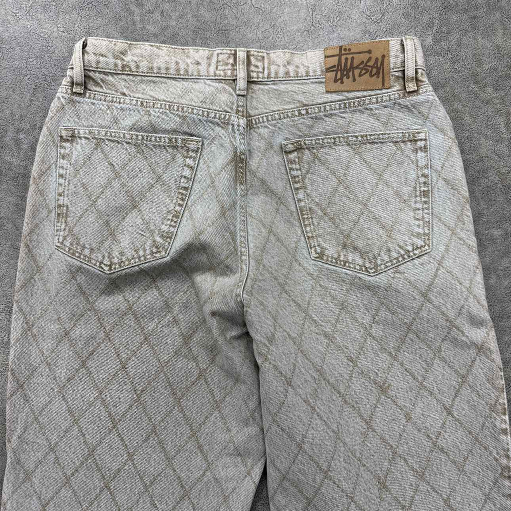 Stussy Jeans "QUILTED" Beige New Size 32