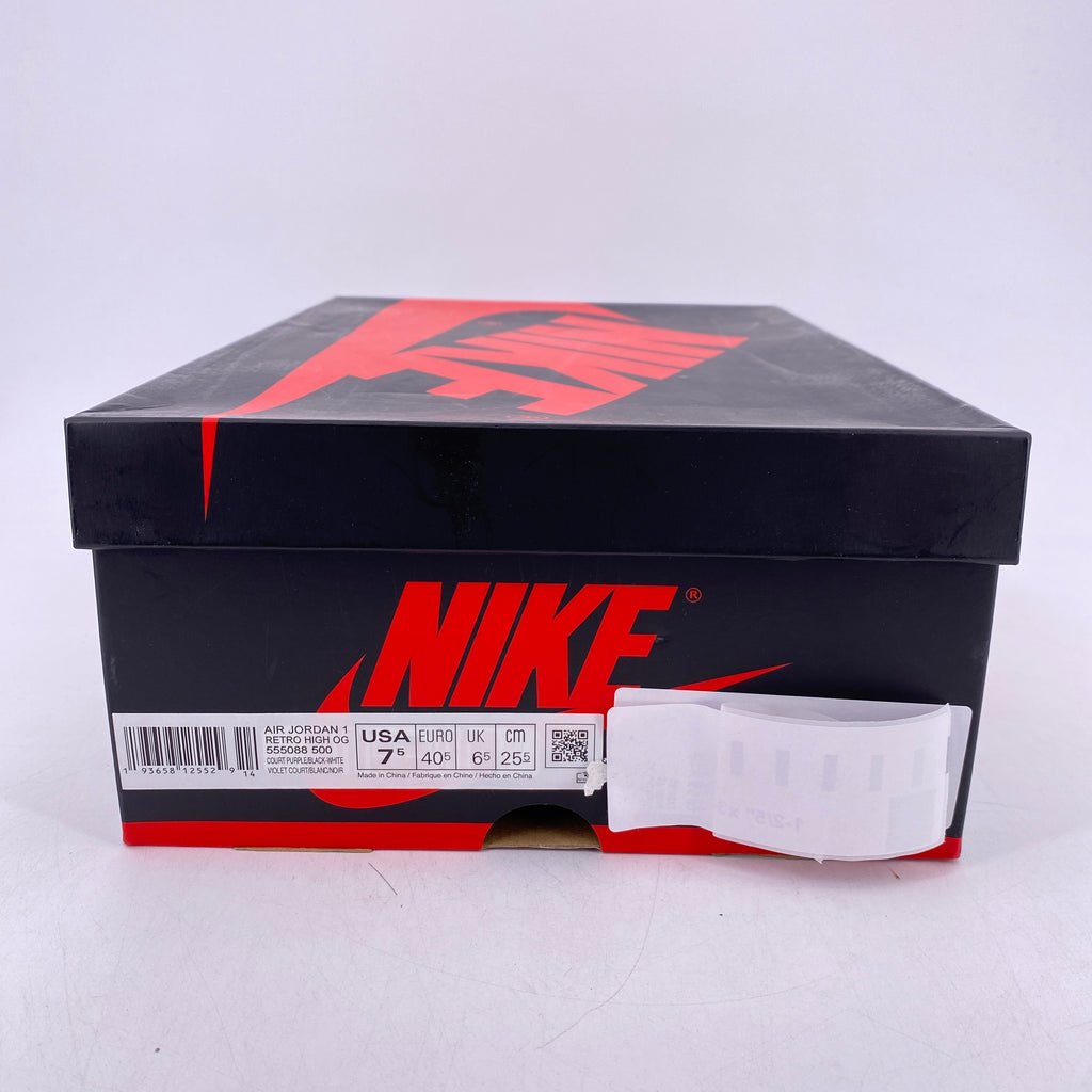 Air Jordan 1 Retro High OG "Court Purple 2.0" 2020 New Size 7.5
