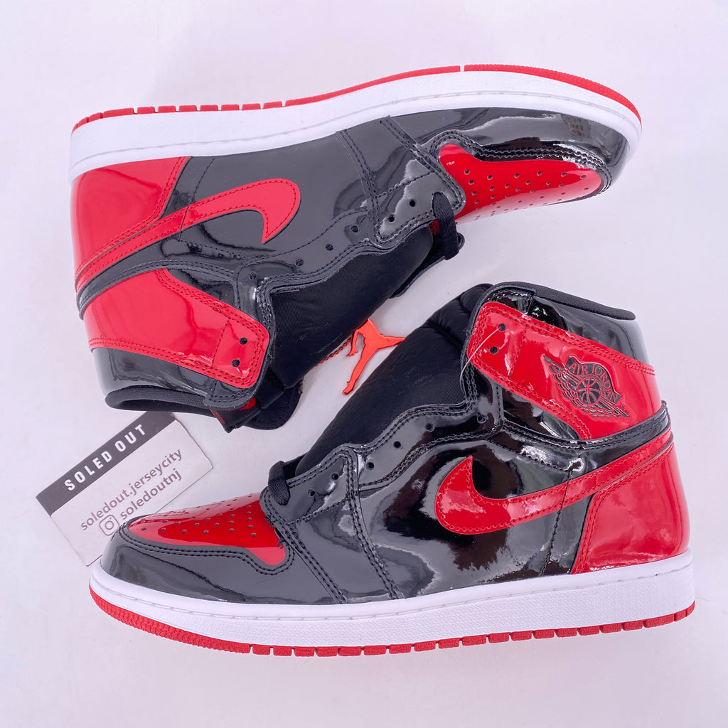 Air Jordan 1 Retro High OG "Patent Bred" 2021 New Size 10.5