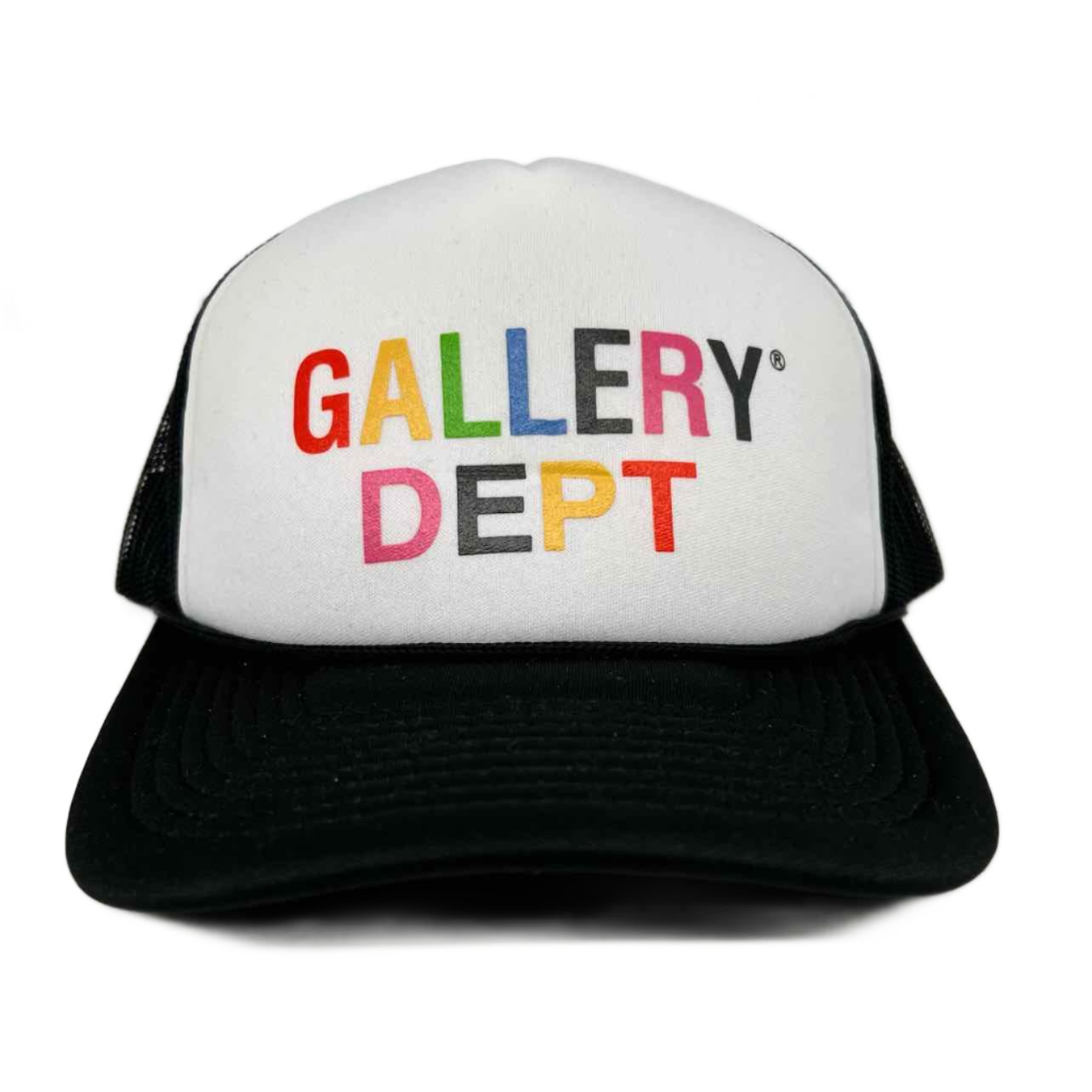 Gallery DEPT. Trucker Hat "MULTI-COLOR LOGO" New Black Size OS