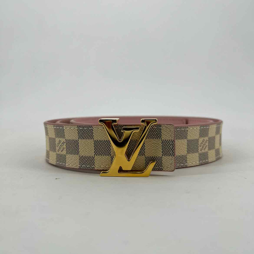 Louis Vuitton Belt "INITIALES" Used Cream Size 36W