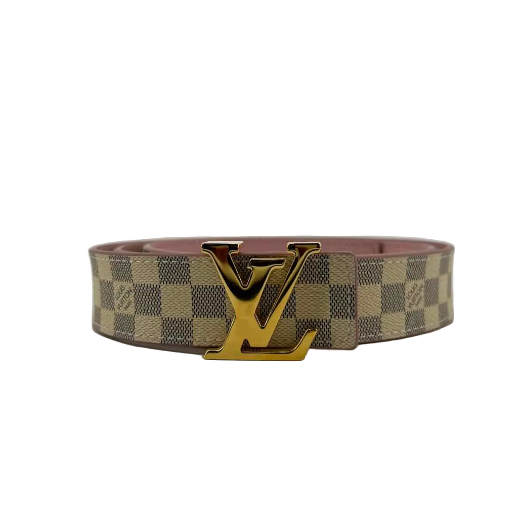 Louis Vuitton Belt "INITIALES" Used Cream Size 36W