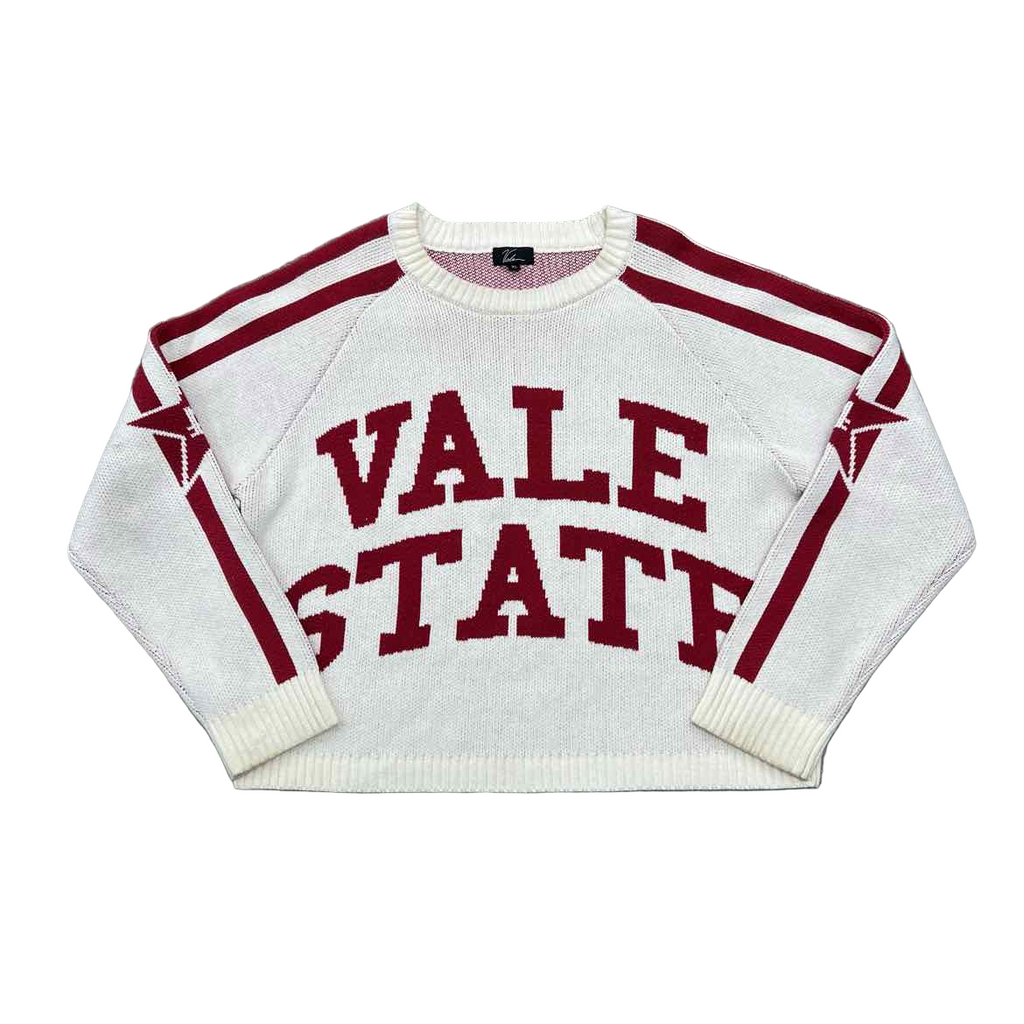 Vale Knit Crewneck "VALE STATE" Cream Used Size XL