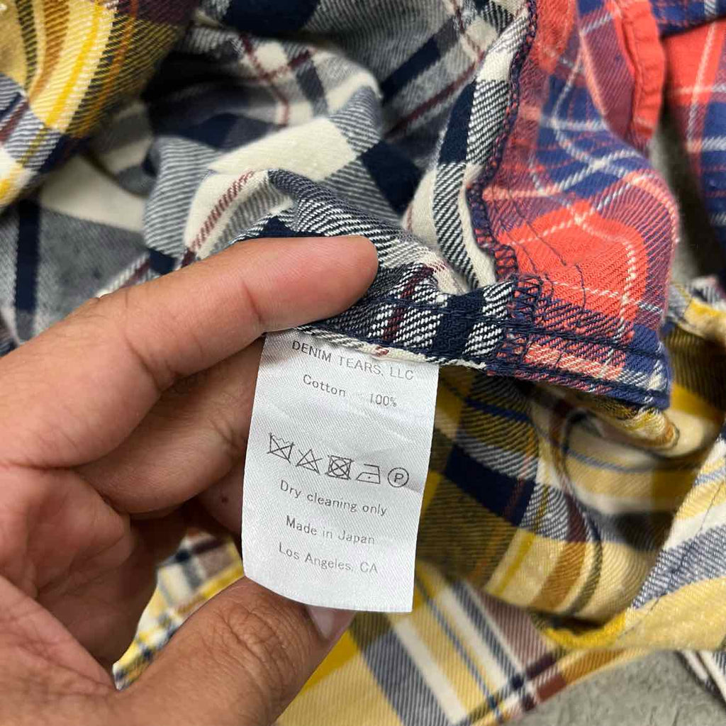 Denim Tears Flannel "FRAYED" Multicolor Used Size L