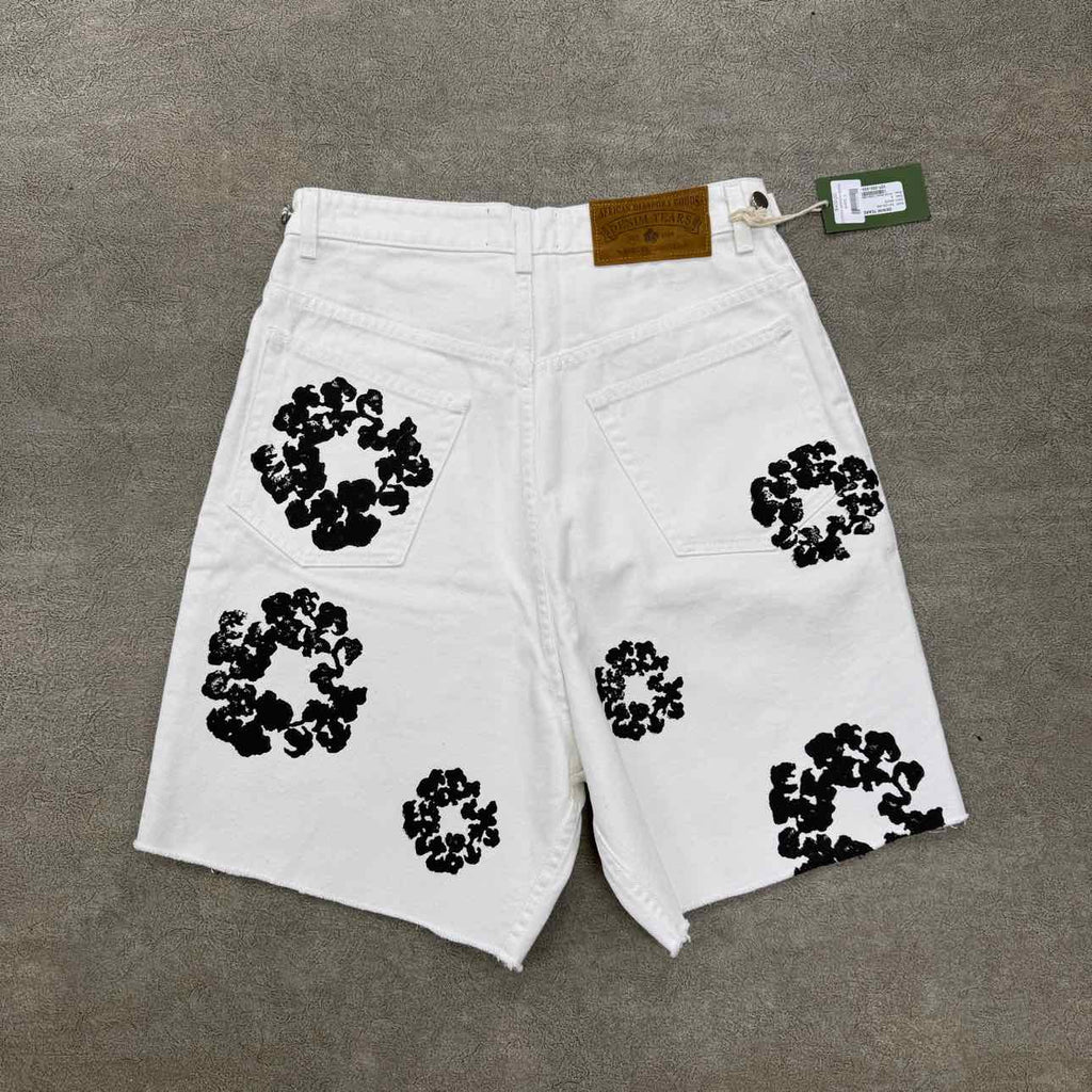 Denim Tears Shorts "COTTON WREATH" White New Size S