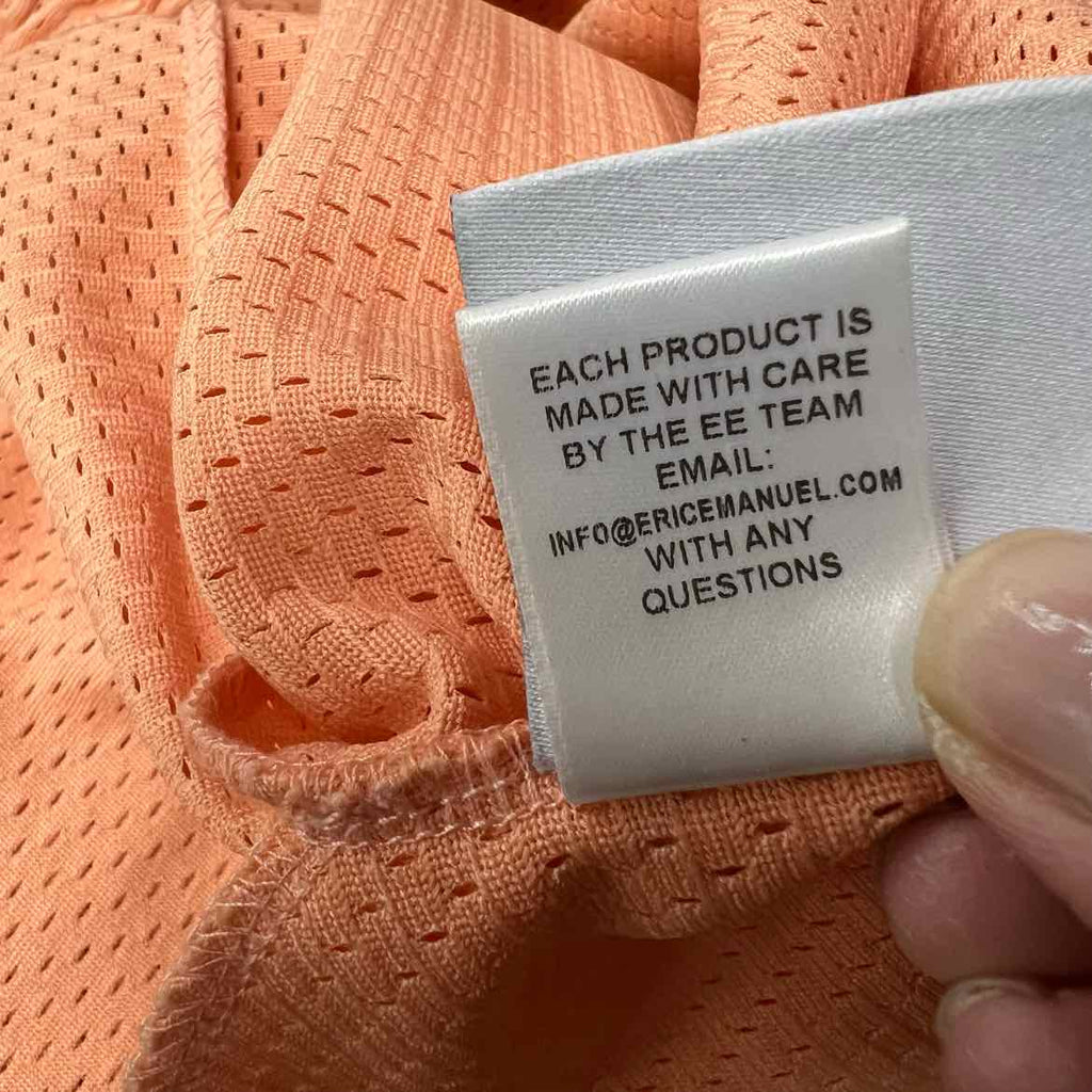 Eric Emanuel Mesh Shorts "LOGO" Salmon Used Size XL