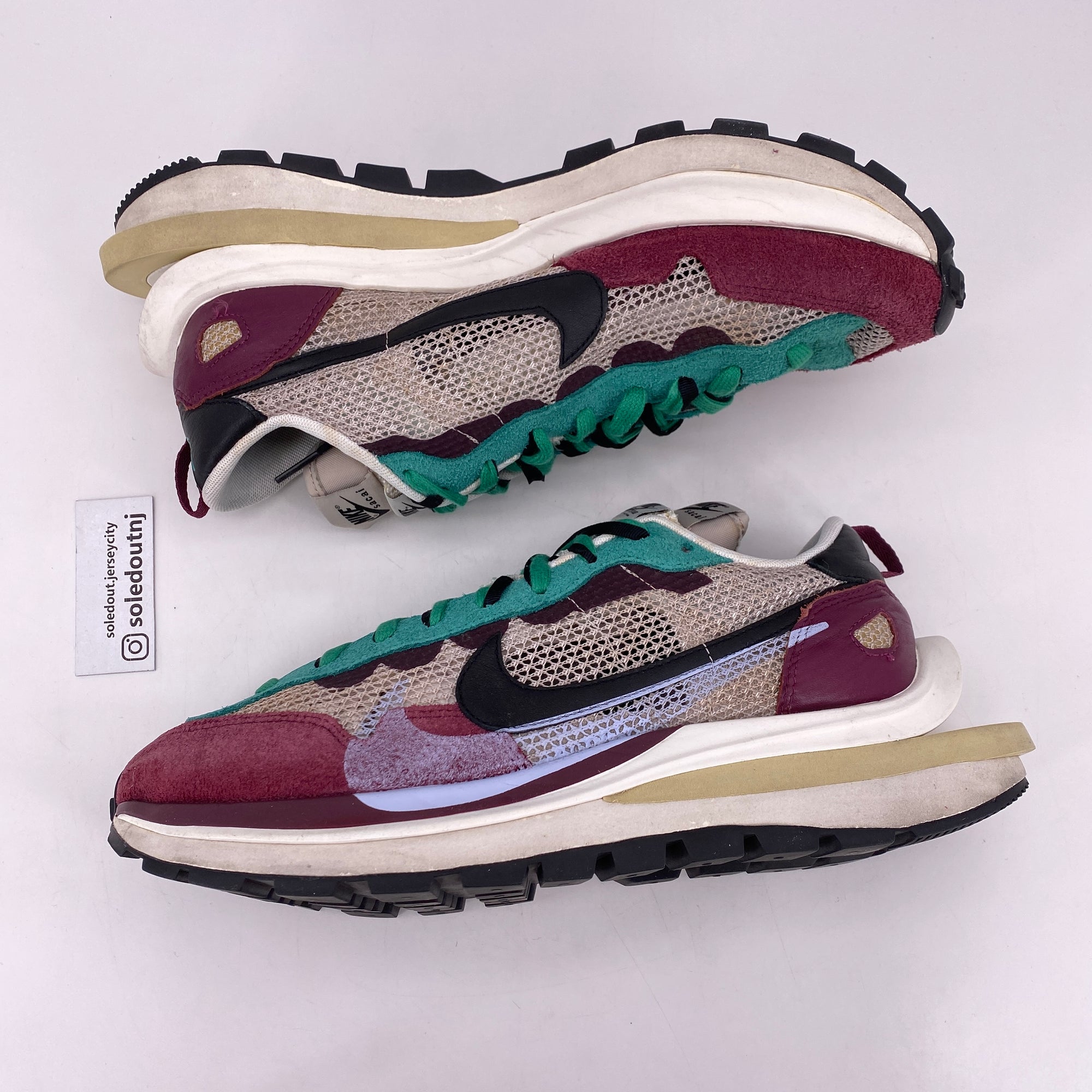 Nike Vaporwaffle / Sacai &quot;Villian Red&quot; 2020 Used Size 11.5