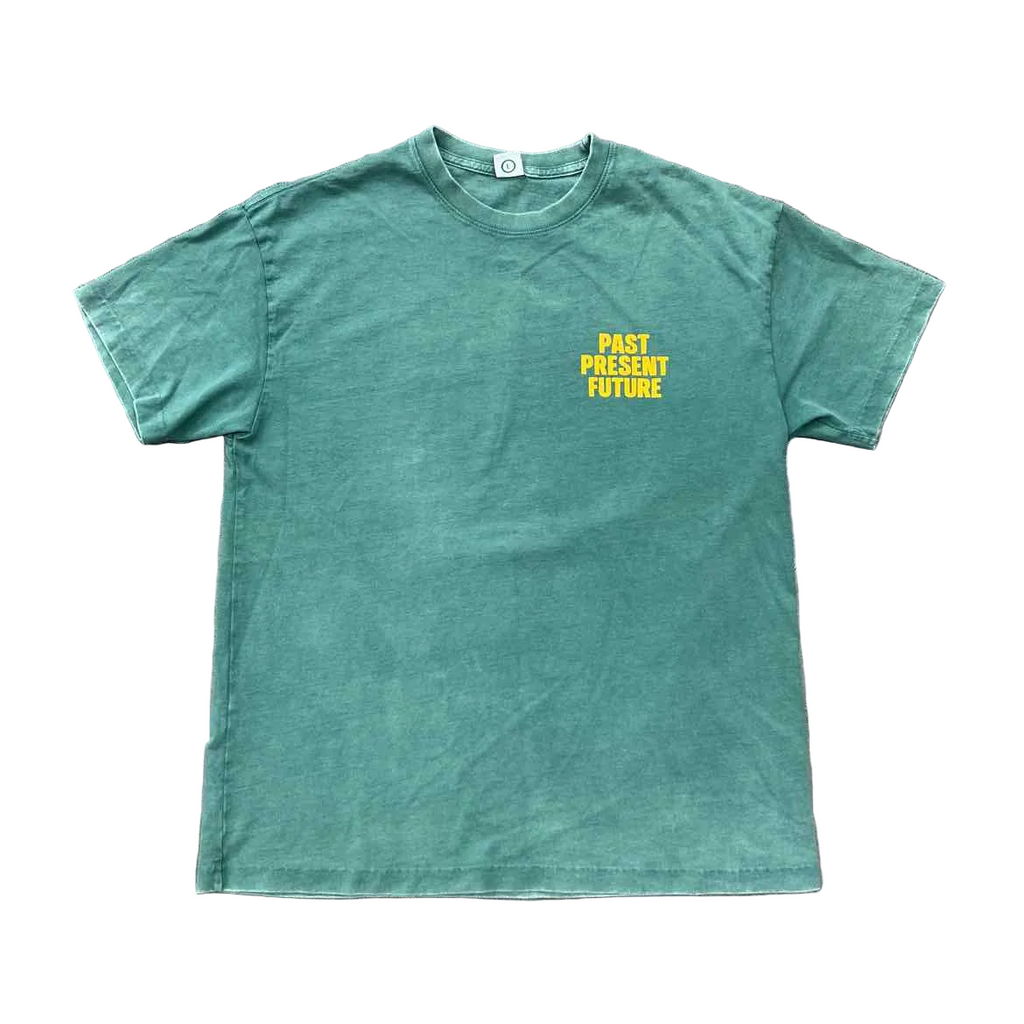 Hidden NY T-Shirt "PASSED PRESENT FUTURE" Green Used Size L