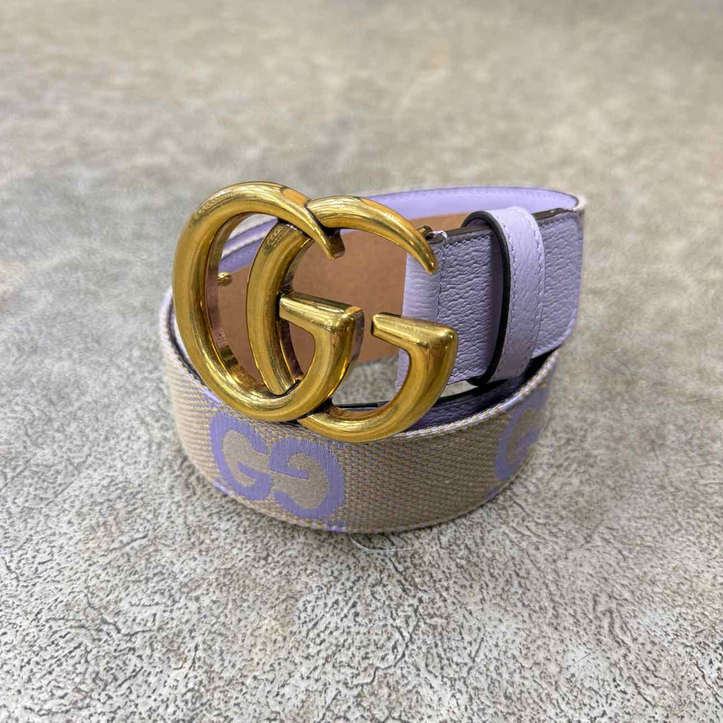 Gucci (W) Belt "GG GOLD BUCKLE" New Purple Size 34