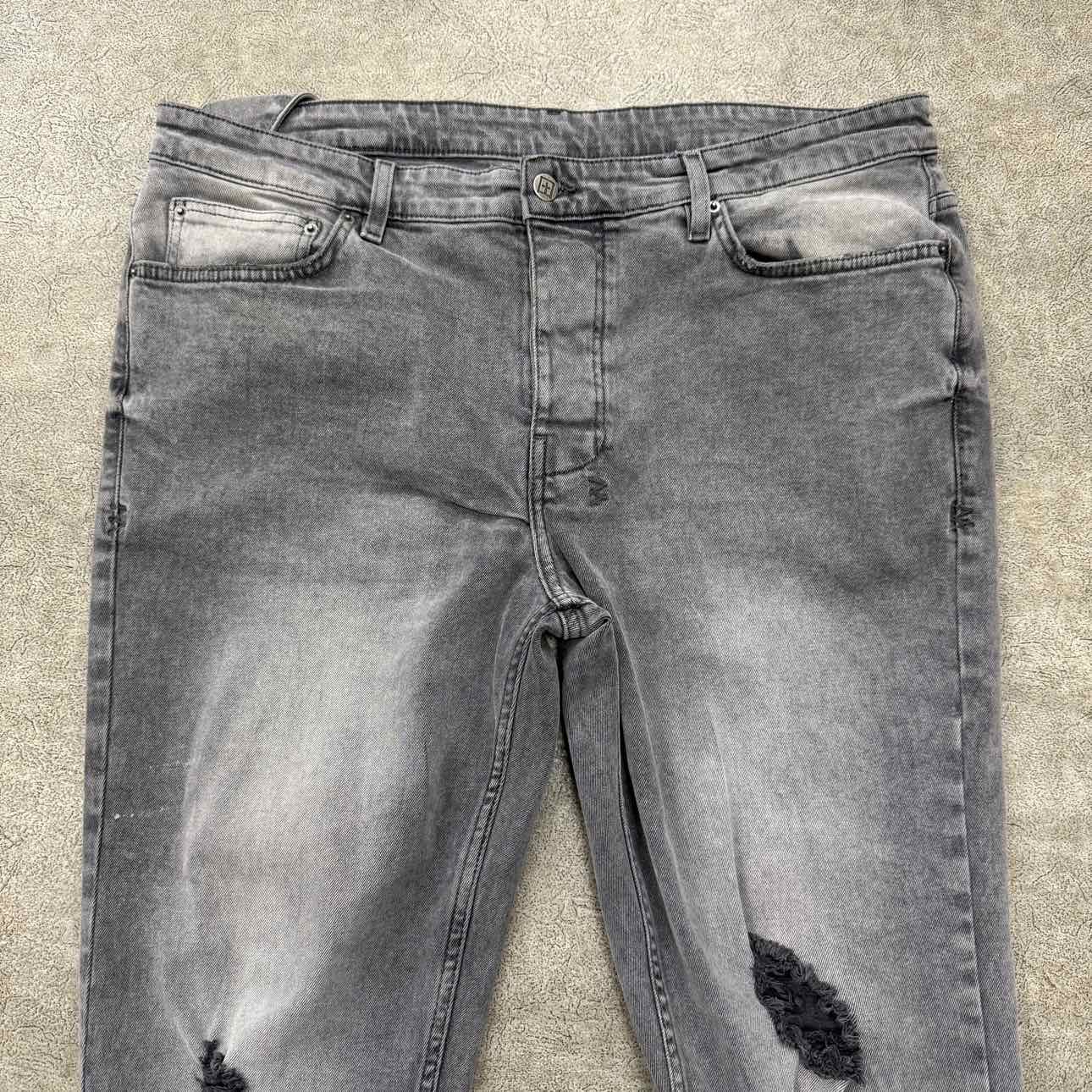 KSUBI Jeans &quot;RIPPED&quot; Grey Used Size 36