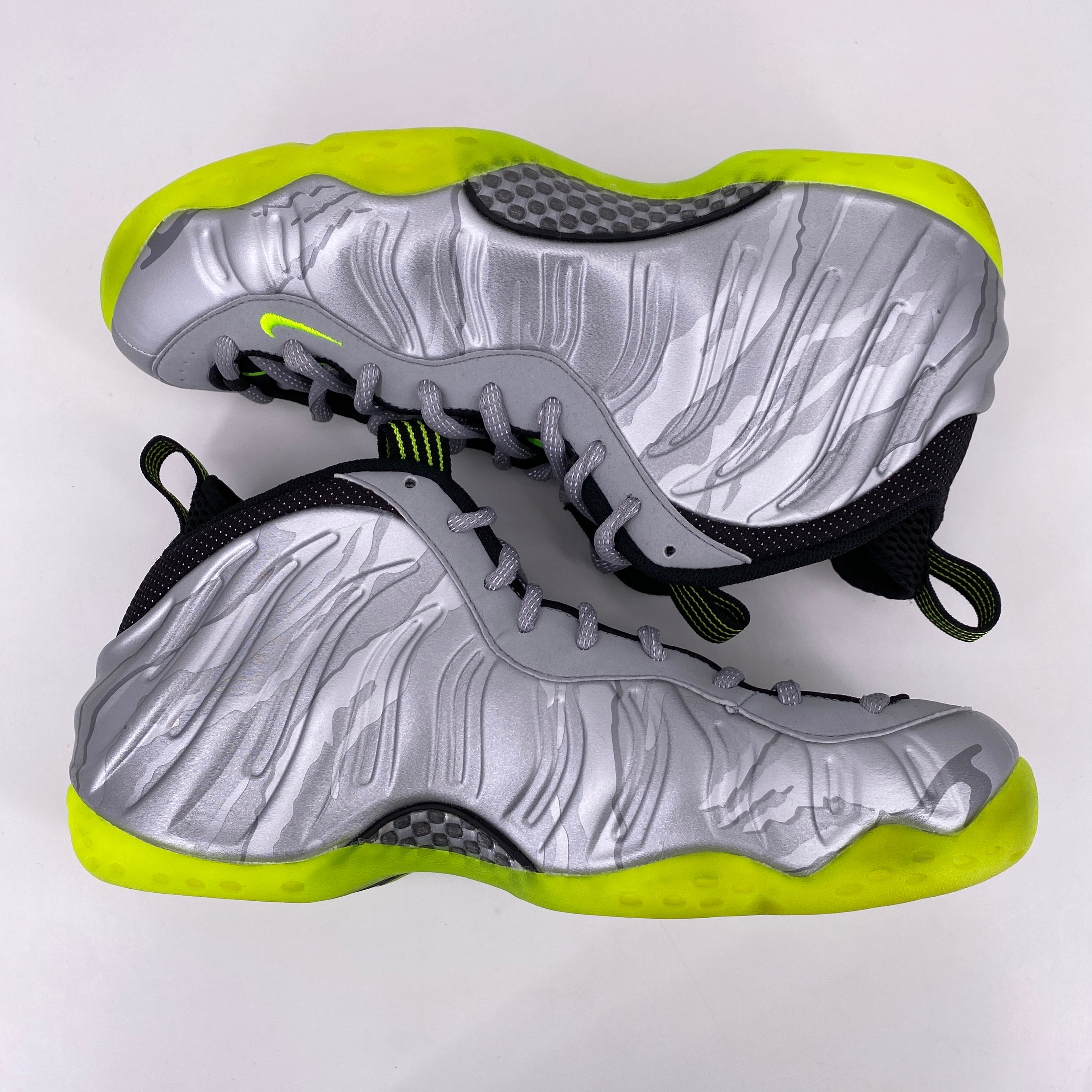Nike Air Foamposite One "Silver Volt Camo" 2014 Used Size 10