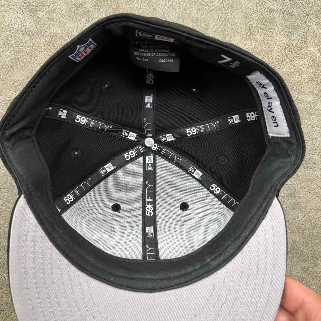 Ay El Ay En Fitted Hat "RAIDERS" New Black Size 7 5/8