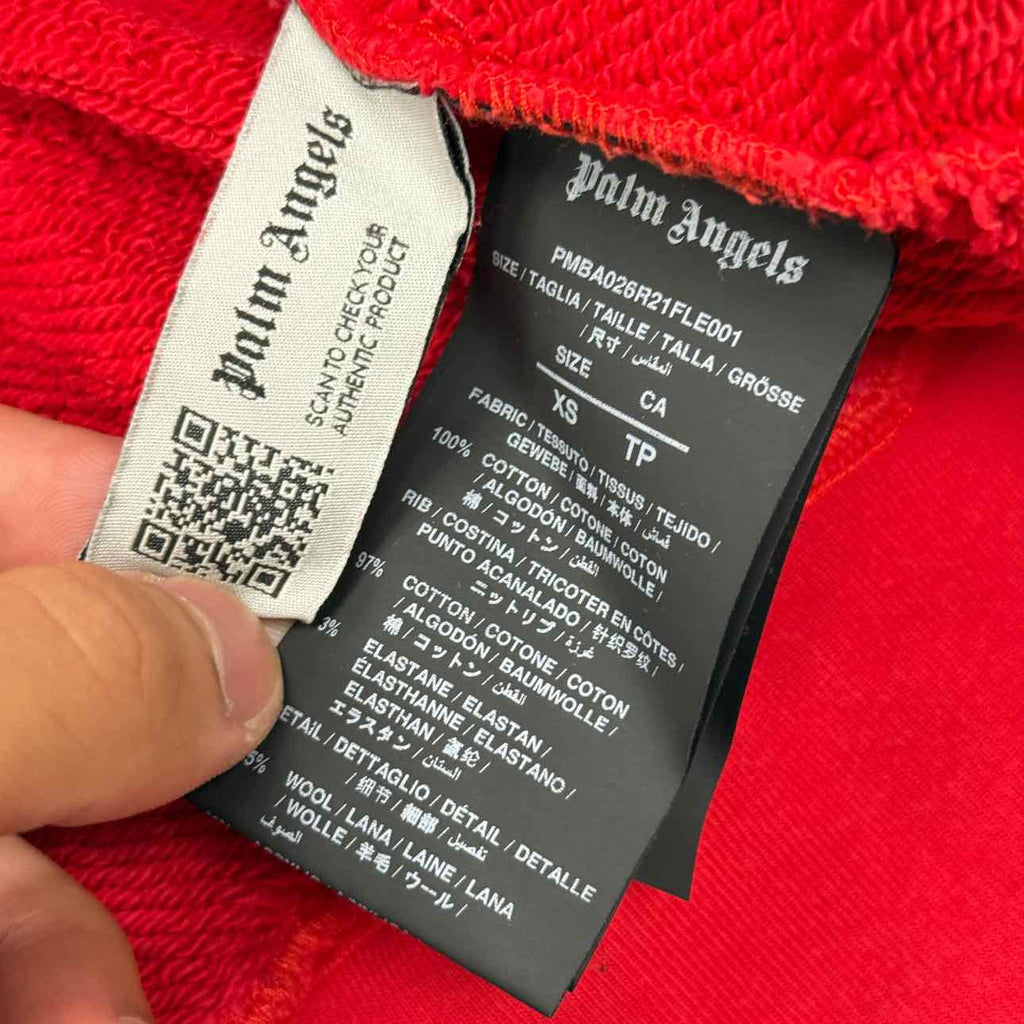 Palm Angels Crewneck Sweater "BEAR" Red Used Size XS