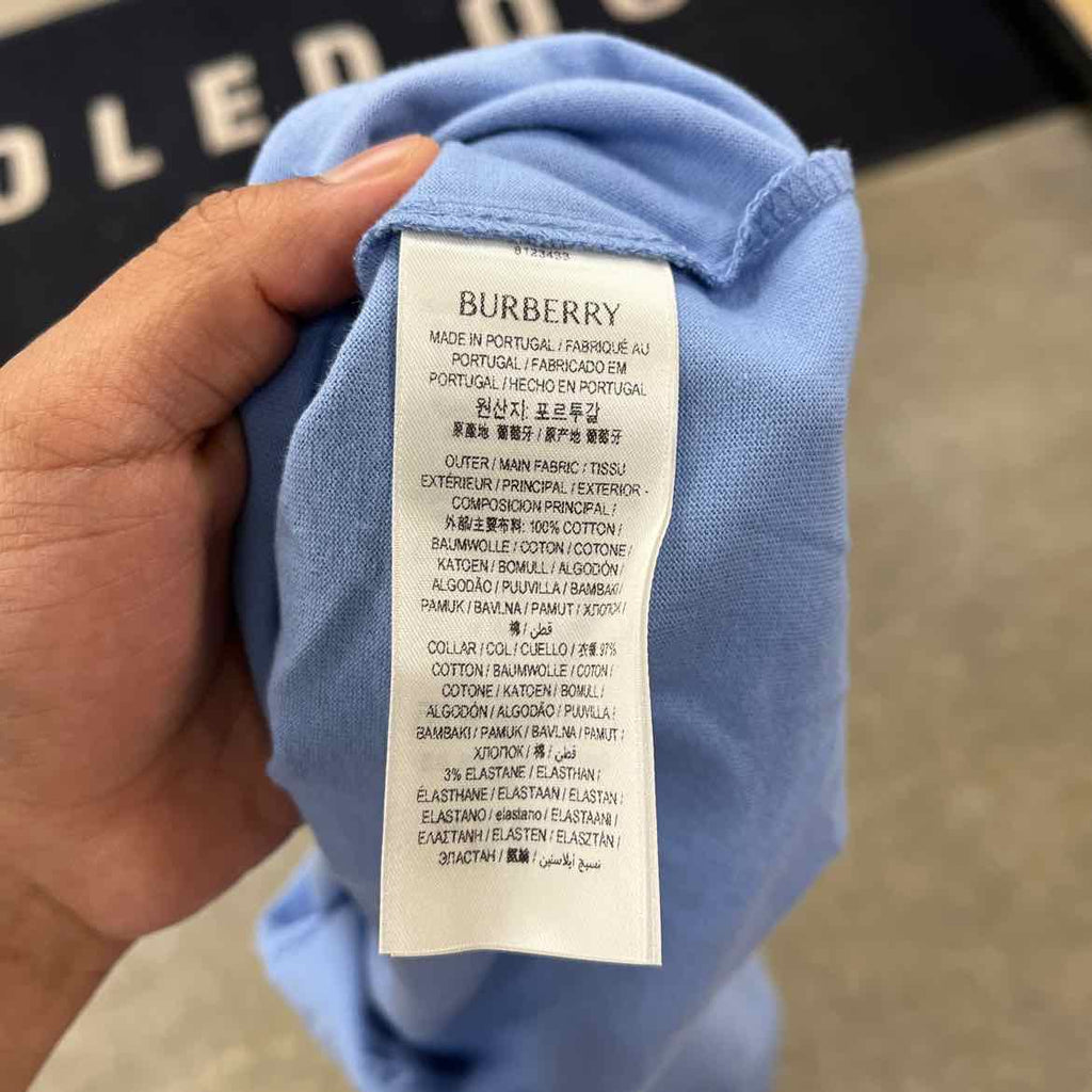 Burberry T-Shirt "KNIGHT STAMP" Baby Blue New Size S