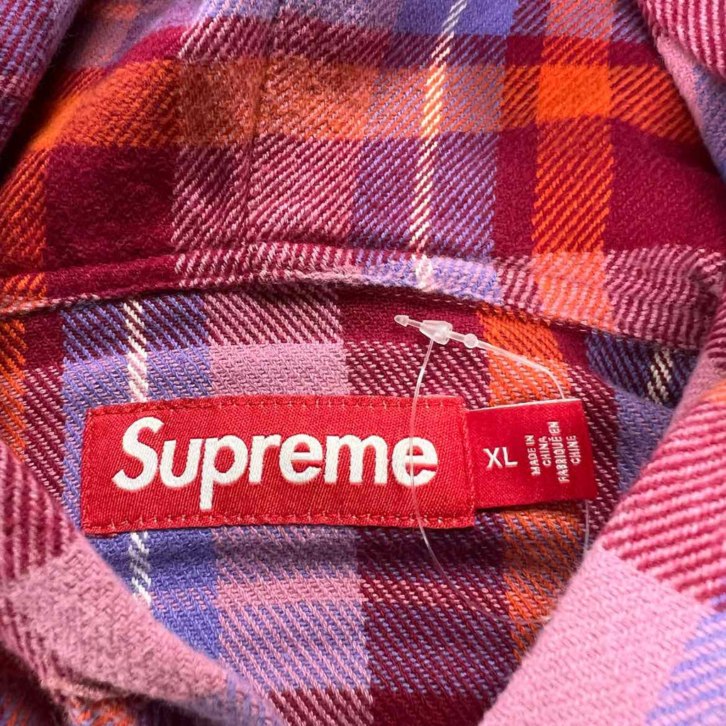 Supreme Flannel "BRUSHED PLAID" Pink Used Size XL